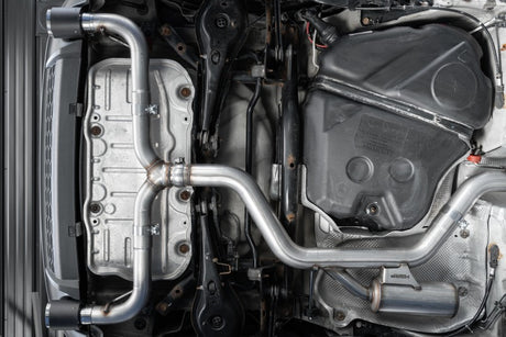 2015-2020 VW Golf GTI 2.0L Turbo 3" T304 Cat Back Exhaust Dual Split Rear Exit - View 3 | Dirty Garage
