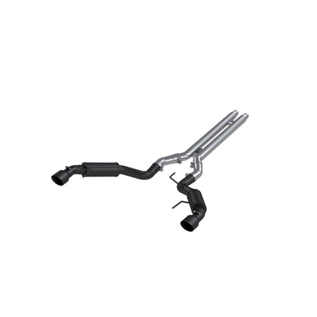 2015-2017 Mustang GT 5.0 3" Cat Back Dual Split Rear Race Version 4.5" Tips Black Coated - View 2 | Dirty Garage