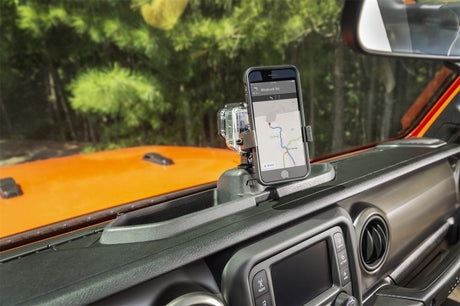 Rugged Ridge Dash Multi-Mount w/Phone Holder 18-20 Jeep JL/JT - View 3 | Dirty Garage