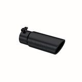 Universal 3.5" OD Angled Rolled End Tip 3" ID Inlet 10" Length Black | Dirty Garage