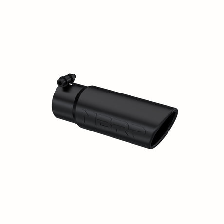 Universal 3.5" OD Angled Rolled End Tip 3" ID Inlet 10" Length Black | Dirty Garage