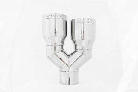 Universal T304 SS Dual Tip 3.5" OD 2.5" Inlet - View 2 | Dirty Garage