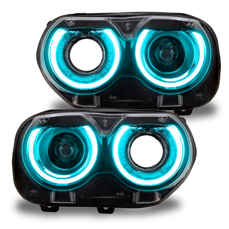 2015-2021 Challenger RGB+W Headlight DRL Upgrade Kit ColorSHIFT+W - View 5 | Dirty Garage