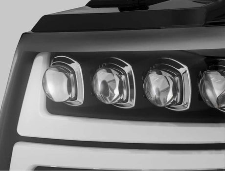 2007-2014 GM Avalanche Nova-Series LED Projector Black Headlights Active Light DRL - View 4 | Dirty Garage