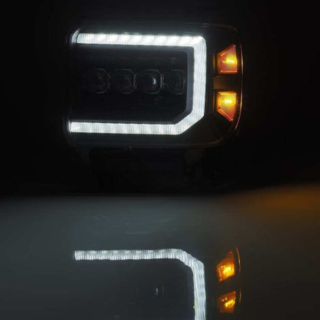 2014-2018 GM HD Nova-Series LED Projector Black Headlights Active Light Sequential Signal DRL - View 3 | Dirty Garage