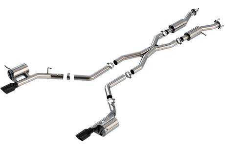 Borla 2021+ Dodge Durango SRT Hellcat 6.2L V8 AWD S-Type Cat-Back Exhaust System - Black Chrome Tips | Dirty Garage