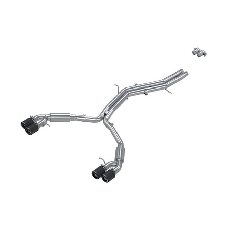 2018-2021 Audi S5 S4 2.5" Cat Back Quad Rear Exit Exhaust Carbon Fiber Tips | Dirty Garage