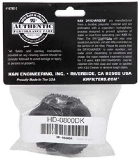 Universal Drycharger Air Filter Wrap HD-0800 Black - View 5 | Dirty Garage