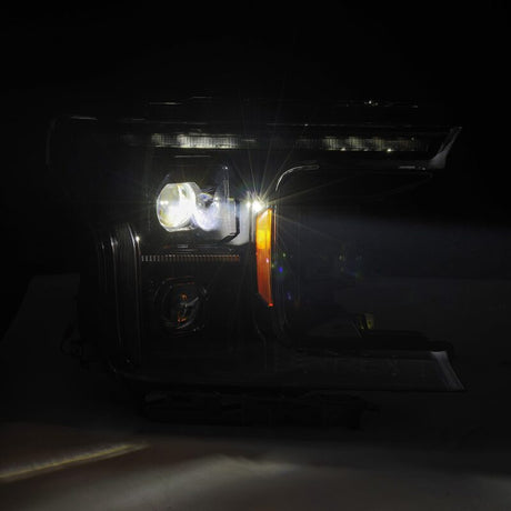 2018-2020 F-150 Luxx-Series LED Projector Alpha Black Headlight Active Light Sequence Signal DRL - View 3 | Dirty Garage