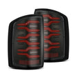 2014-2018 GM 1500 2500HD 3500HD Luxx-Series LED Tail Lights Black Red Active Light Sequential Signal | Dirty Garage