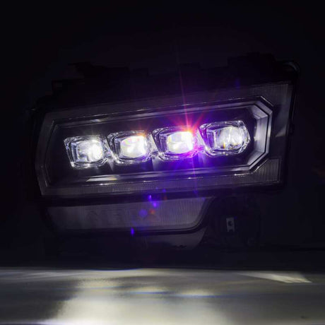 2019-2021 Ram HD Nova-Series LED Projector Black Headlights Active Light Sequential Signal DRL - View 6 | Dirty Garage