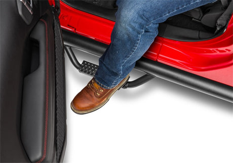 2019-2021 Wrangler JT 4-Door Full Length 3" Black Nerf Steps - View 3 | Dirty Garage