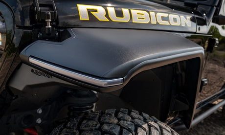 2018-2021 Wrangler JL 2-Door & 4-Door Black Flat Style Flares 4-Piece - View 3 | Dirty Garage