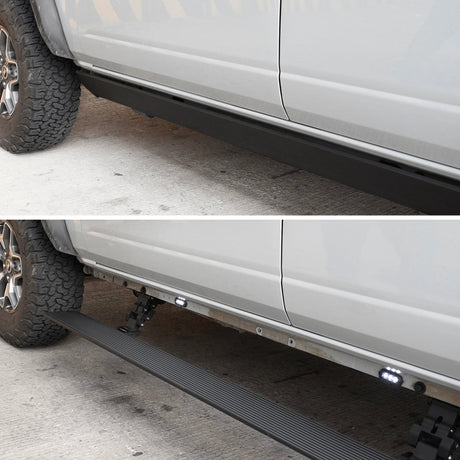 2011-2022 Ram HD CC 4-Door Black VoltStep Electric Running Board Kit - View 5 | Dirty Garage