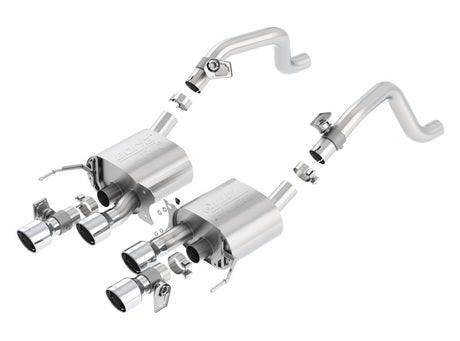 Borla 14-15 Chevy Corvette C7 6.2L RWD w/AFM &NPP ATAK-Type Dual Rd Rolled Center Rear Exit Exhaust - View 2 | Dirty Garage