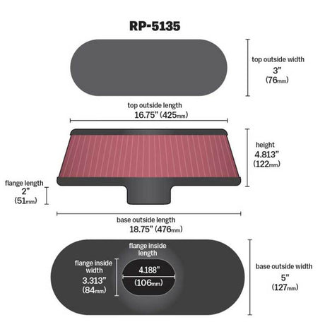 Universal Air Filter with Carbon Fiber Top and Base - View 3 | Dirty Garage