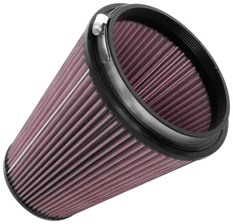 Universal Clamp-On Air Filter 6in FLG/7-1/2in B/4-1/2in T/9in H - View 3 | Dirty Garage