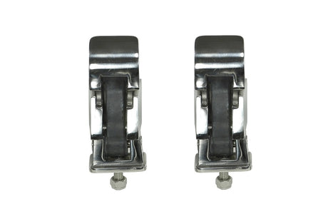 Rugged Ridge 97-06 Jeep Wrangler TJ Stainless Steel Hood Catch Set - View 3 | Dirty Garage