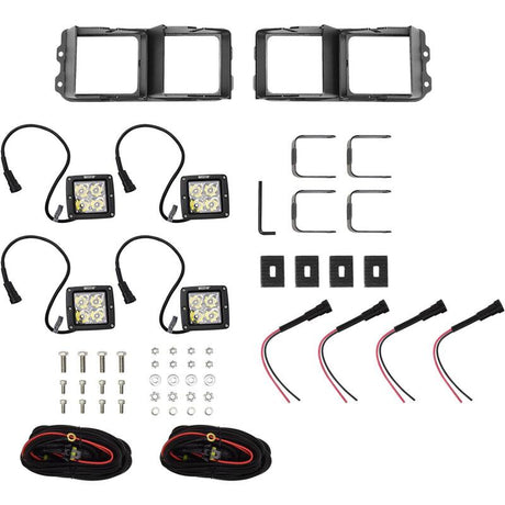Universal Textured Black Light Kit for Outlaw Front Bumpers - View 2 | Dirty Garage