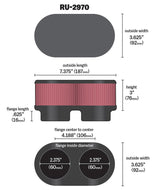 Universal Filter Universal Filter 2 3/8 inch Dual Flange 107mm C-C 3 inch Height - View 8 | Dirty Garage