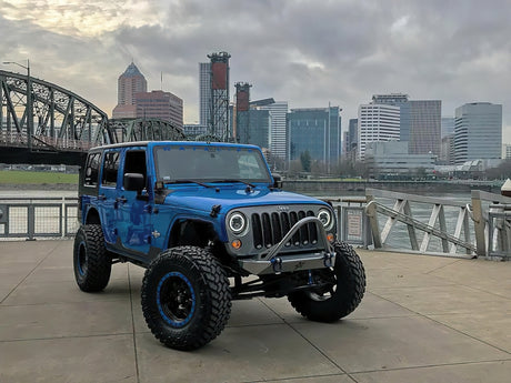 2007-2018 Wrangler JK Switchback LED Halo Headlights Amber White Switchback - View 5 | Dirty Garage