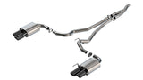Borla 2024 Ford Mustang Ecoboost 2.3L ATAK Catback Exhaust Black Chrome w/ Quad Tip - Non-Active | Dirty Garage