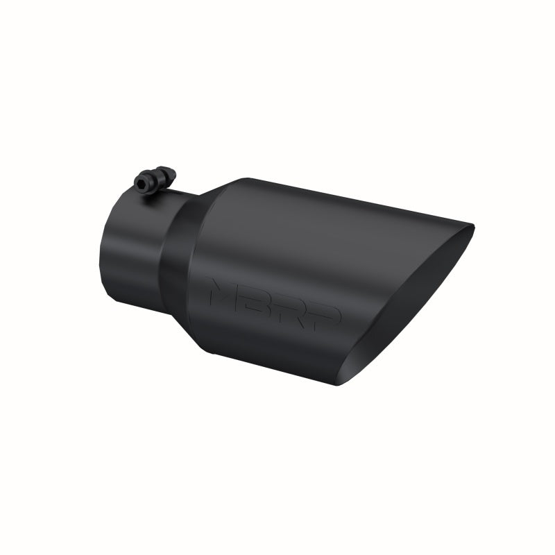 Universal 6" OD Dual Wall Angled 4" Inlet 12" Length Black Tip - View 2 | Dirty Garage