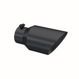 Universal 6" OD Dual Wall Angled 4" Inlet 12" Length Black Tip - View 2 | Dirty Garage