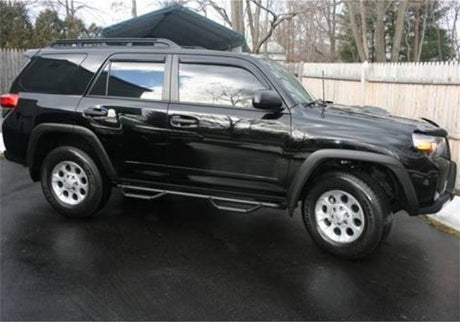 2003-2009 4Runner 4-Door SRW 2" Black Wheel to Wheel Nerf Steps - View 2 | Dirty Garage