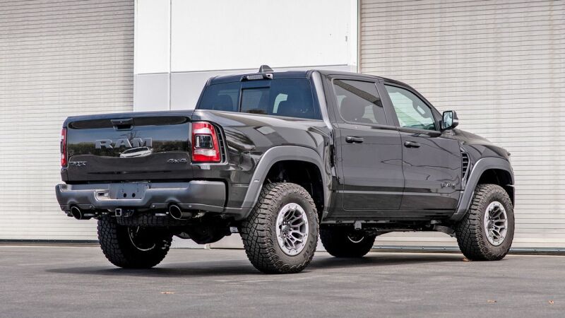 Borla 21-22 Dodge RAM 1500 TRX 6.2L V8 4WD CCSB 5in. Black Chrome-Plated Optional Tips - 304SS - View 2 | Dirty Garage