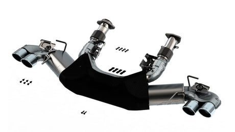 Borla 2020 Chevrolet Corvette C8 6.2L ATAK 3in Exhaust System Dual Round A/C Tips 4inx 4.75in - View 4 | Dirty Garage