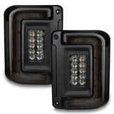 2007-2017 Wrangler JK Flush Mount LED Tail Lights Tinted - View 3 | Dirty Garage