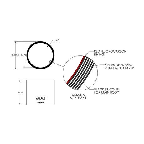 PPE Universal 4.0" X 4 Inchl 6MM 5-Ply Silicone Coupler 515404004