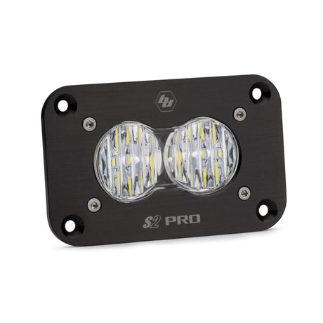 Universal S2 Sport Flush Mount Wide Cornering Pattern LED Work Light Clear Lens | Dirty Garage