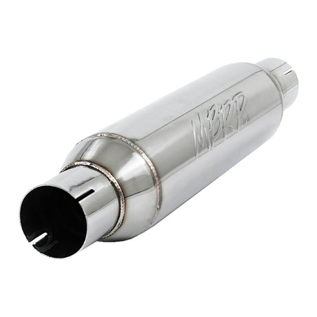 Universal Resonator 2.5" Inlet Outlet 16" Body 20" Overall T304 - View 2 | Dirty Garage