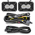 Universal S2 Sport Flush Mount Wide Cornering Pattern LED Work Light Clear Lens Kit | Dirty Garage