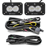 Universal S2 Sport Flush Mount Work Scene Pattern LED Work Light Clear - View 2 | Dirty Garage