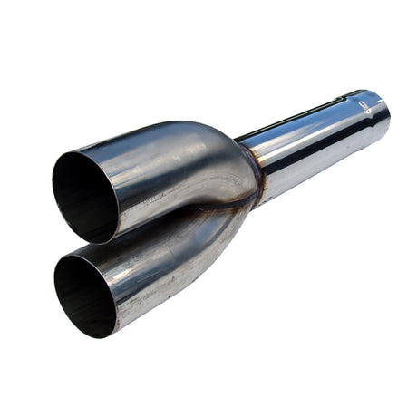 Universal Dual Muffler Delete Pipe 4" Inlet Outlet 27" - View 2 | Dirty Garage