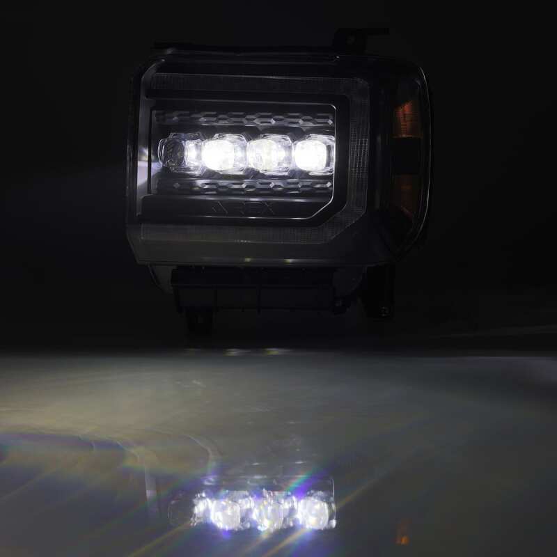 2014-2018 GM HD Nova-Series LED Projector Black Headlights Active Light Sequential Signal DRL - View 4 | Dirty Garage