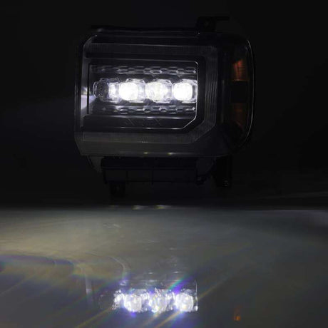 2014-2018 GM HD Nova-Series LED Projector Black Headlights Active Light Sequential Signal DRL - View 4 | Dirty Garage