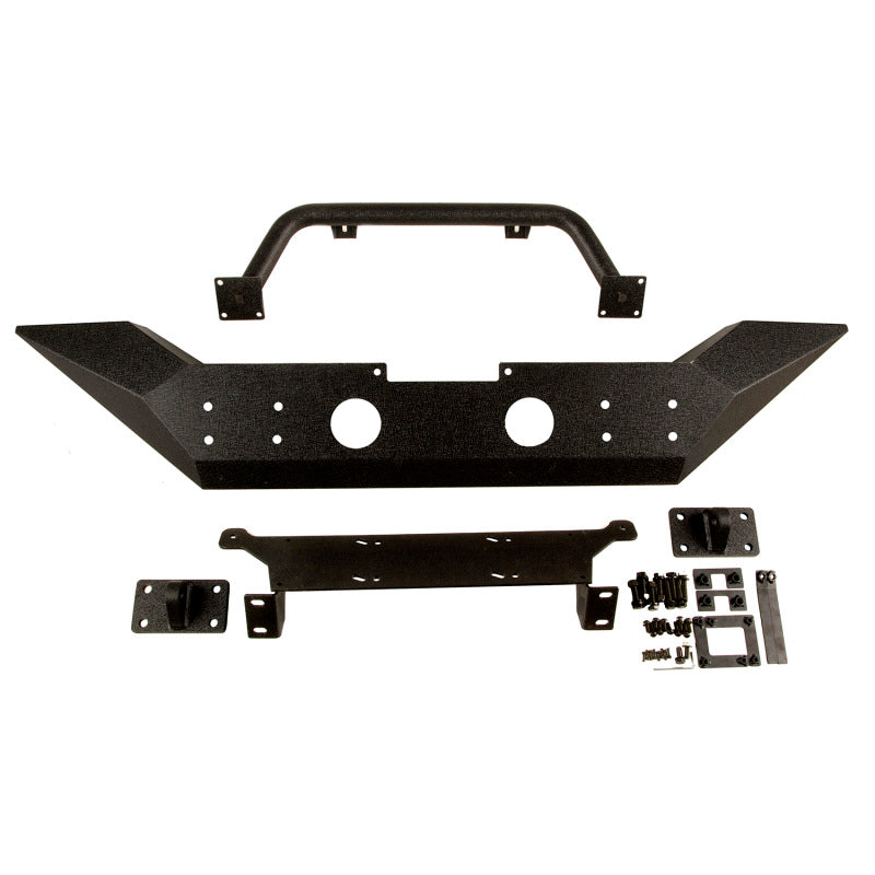 Rugged Ridge Spartan Front Bumper HCE W/Overrider 07-18 Jeep Wrangler JK - View 2 | Dirty Garage