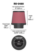 Universal Rubber Filter 4 1/2 inch FLG/5 7/8 inch Base/5 inch Top/6 inch Height - View 7 | Dirty Garage