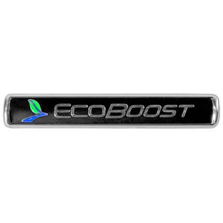 Universal Black/Silver EcoBoost Emblem 3-1/2in x 9/16in - Set of 2 - View 2 | Dirty Garage