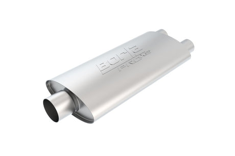 Borla Pro-XS 3in, 2-1/2in, 19in x 9-1/2in x 4in Oval Cen/Dual Turbo XL Muffler - View 3 | Dirty Garage