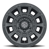 Universal Thrust 17x8.5 6x5.5 0mm Offset 4.75" BS Satin Black Wheel - View 2 | Dirty Garage