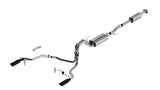 Borla F-150 2021 2.7L/3.5L 4dr CC SB EC STB Lar/KingR/Plnm/LTD 3/2.25 SRE CB Touring BLK CHR Tips - View 4 | Dirty Garage