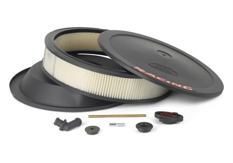 Universal Air Cleaner Kit - Black Crinkle Finish w/Red Emblem - View 5 | Dirty Garage