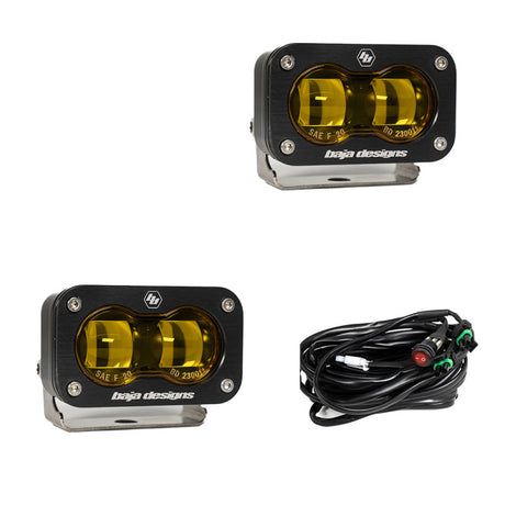 Universal S2 SAE Spot LED Pair Amber | Dirty Garage