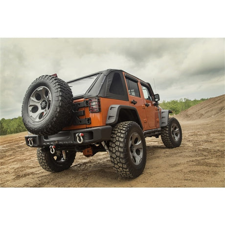 Rugged Ridge Bowless Soft Top Black Diamond 4-Door 07-18 Jeep Wrangler JK - View 3 | Dirty Garage