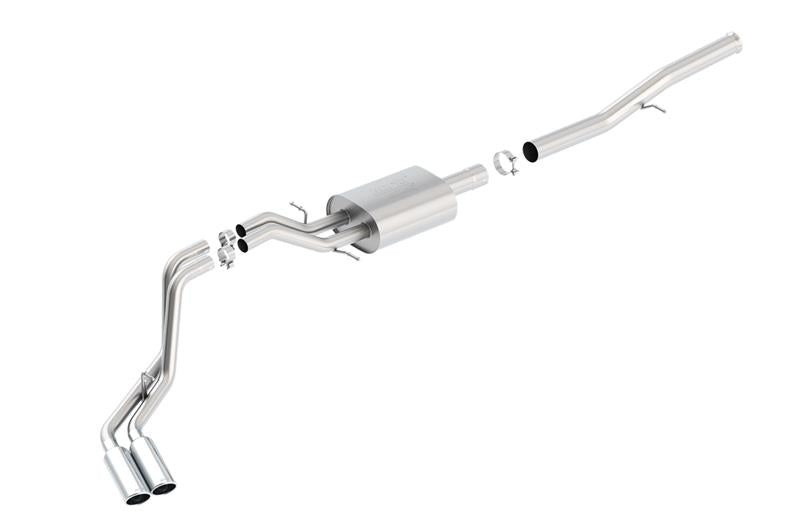 Borla 14 Silv/Sierra 1500 EC Std/CC Short 143.5in WB ATAK Dual Rolled Side Exit Cat-Back Exhaust - View 2 | Dirty Garage